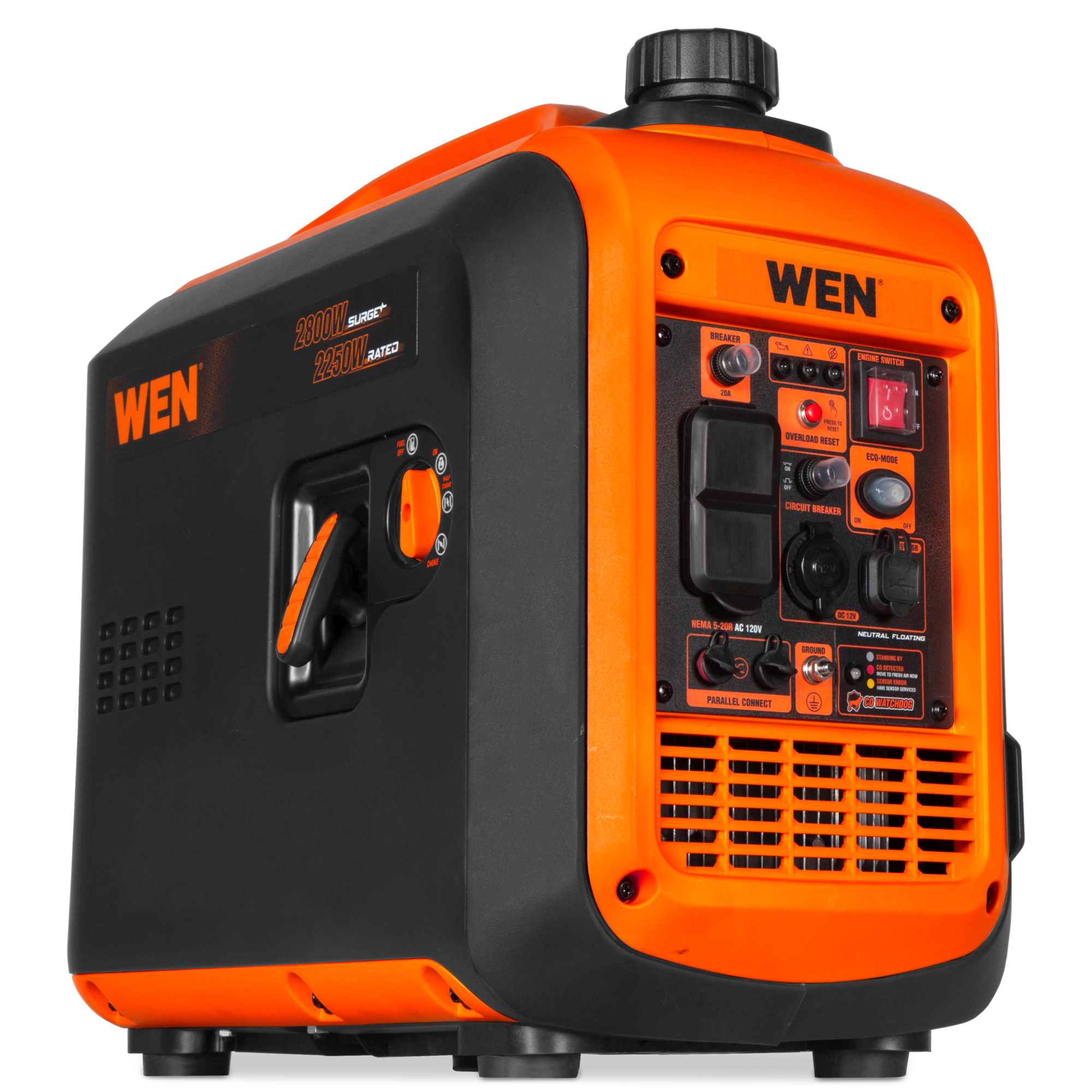 WEN Inverter Generator — 2800W, Quiet, Portable, Lightweight, Fuel Shutoff, CO Watchdog, Model# 56280iX
